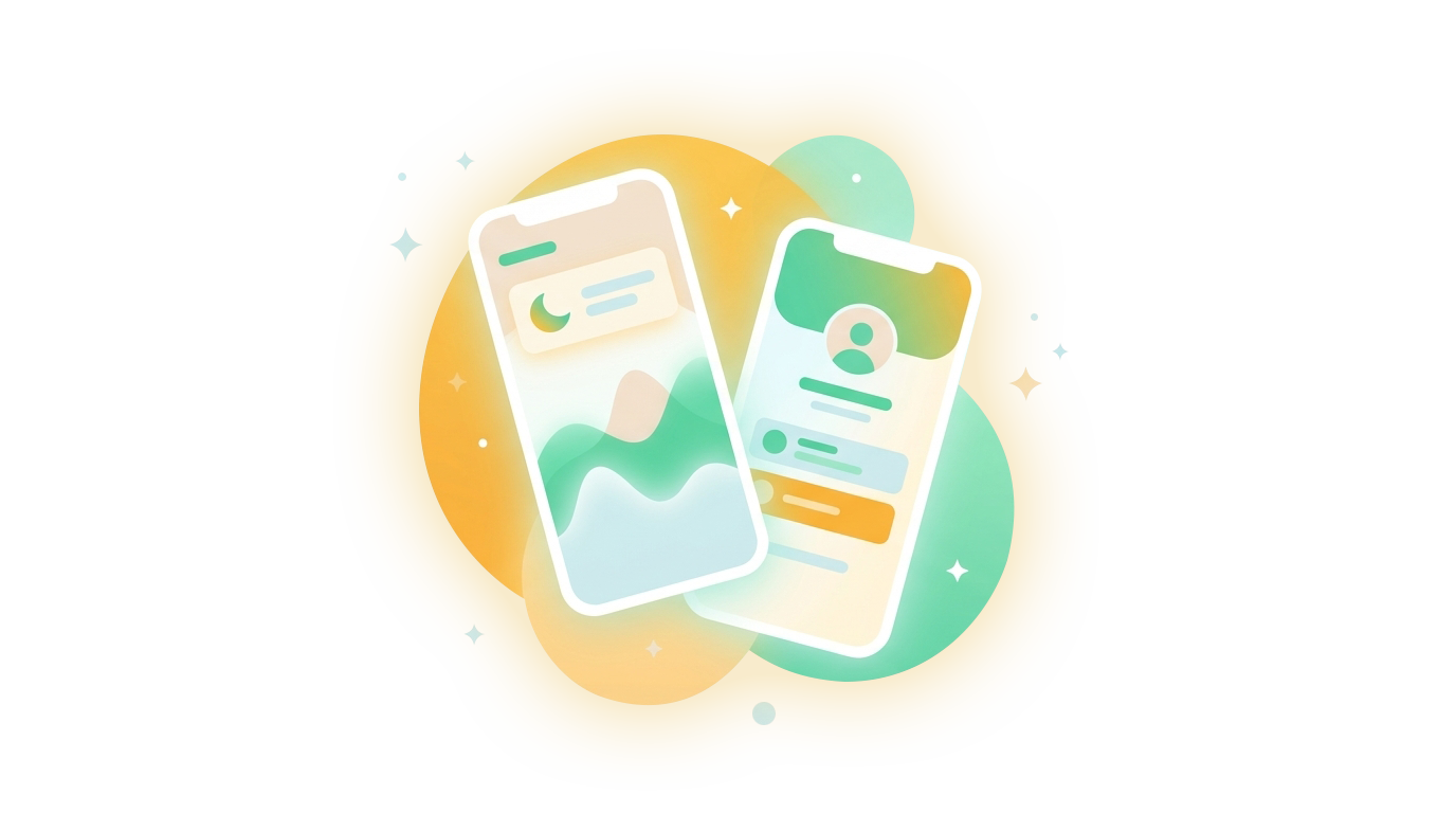 BabyTrack app on phones