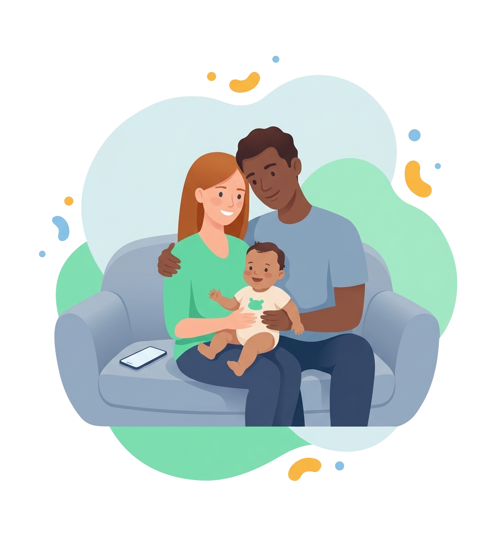 Baby taking first steps